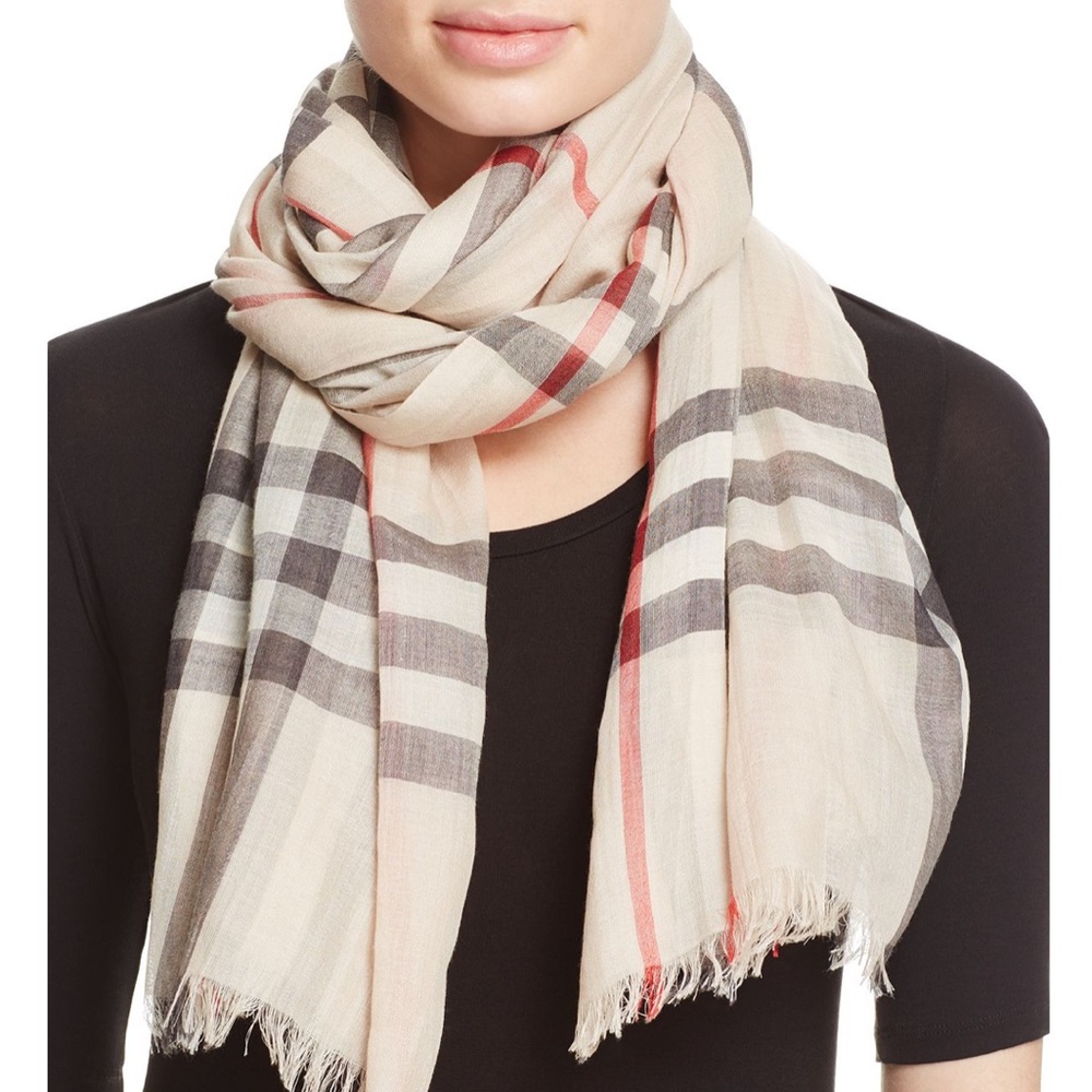 Burberry Ivory Heritage Scarf